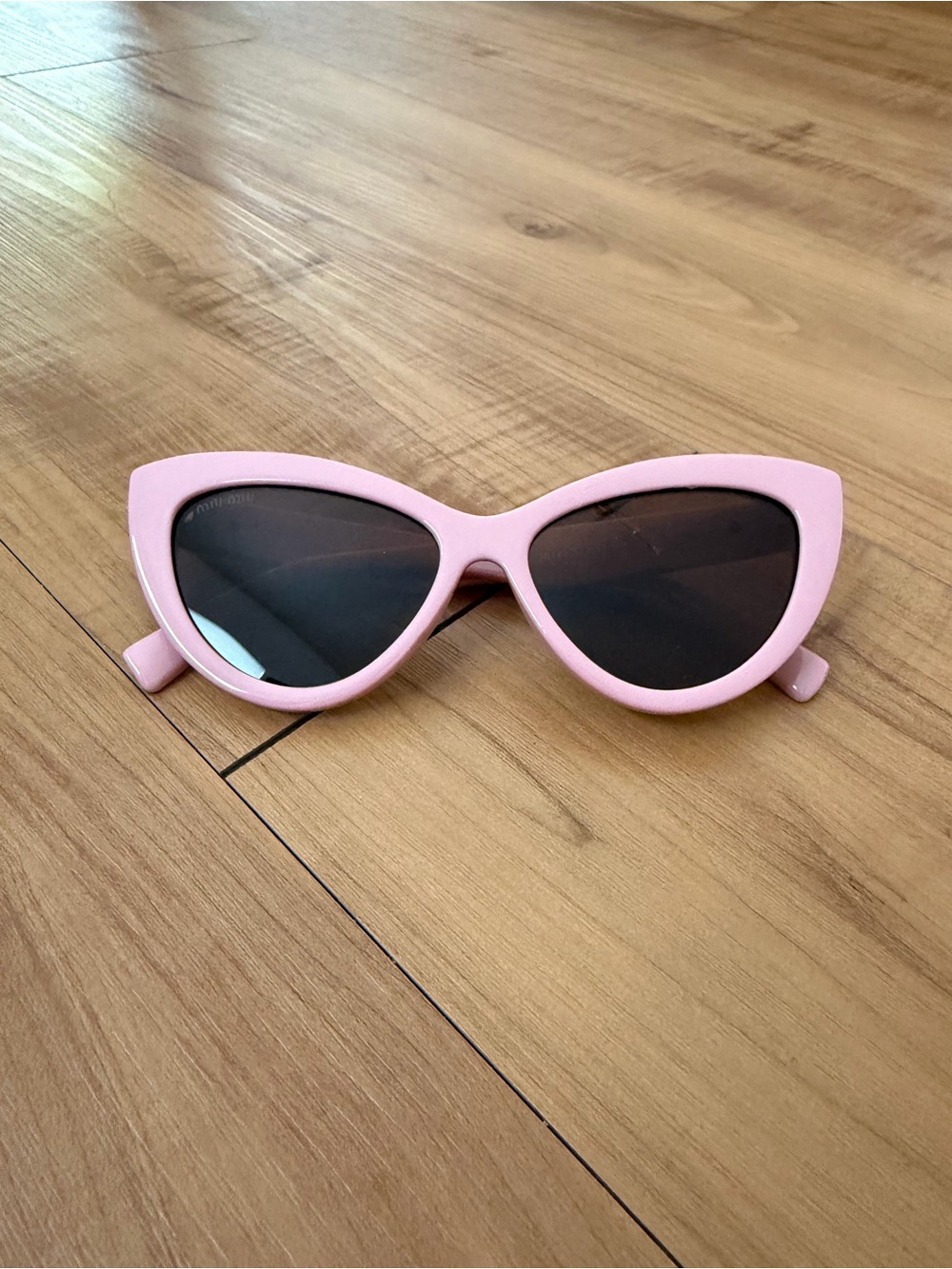 Pink Cat Eye Lux Sunglasses with Dark Brown Lens
